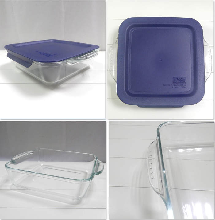 9 X 9 Inch Glass Baking Dish,High-Borosilicate Square Glass Bakeware With  Plastic Lids