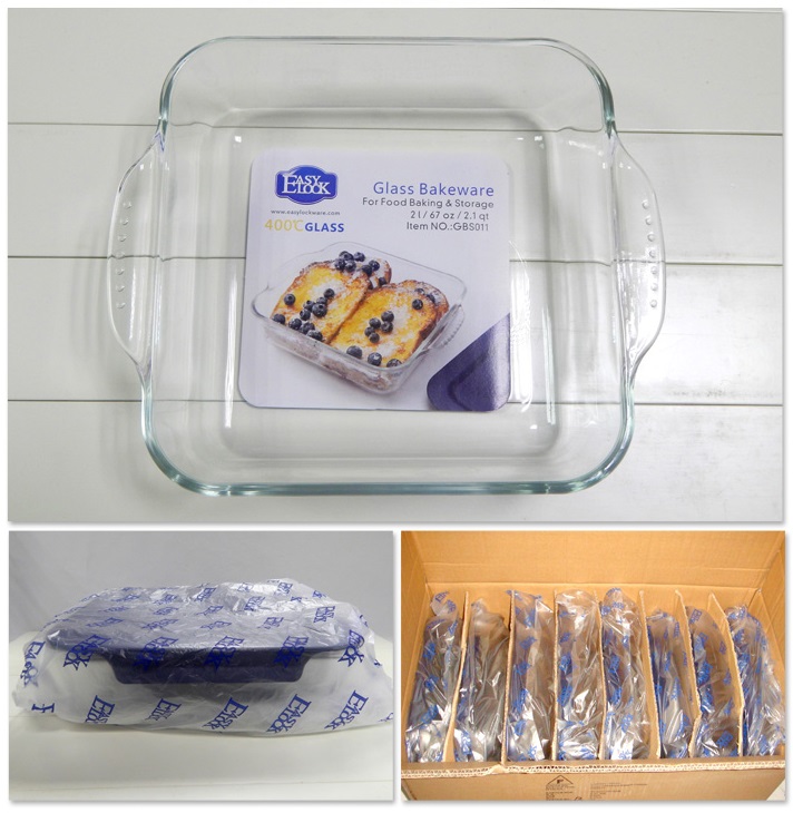 9 X 9 Inch Glass Baking Dish,High-Borosilicate Square Glass Bakeware With  Plastic Lids