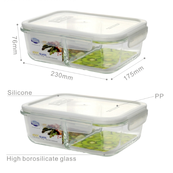 Divided Oven Safe Glass Food Containers