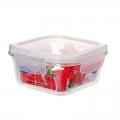 Easy Lock Promotional Heat Resistant Square Glass Food Container