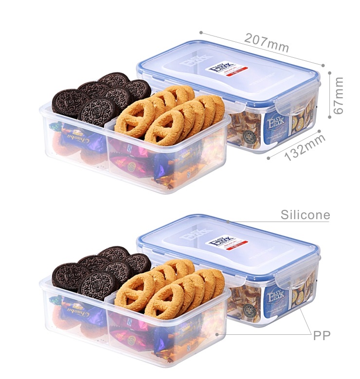 FDA Stackable Food Storage Containers for Freezing Food with Dividers