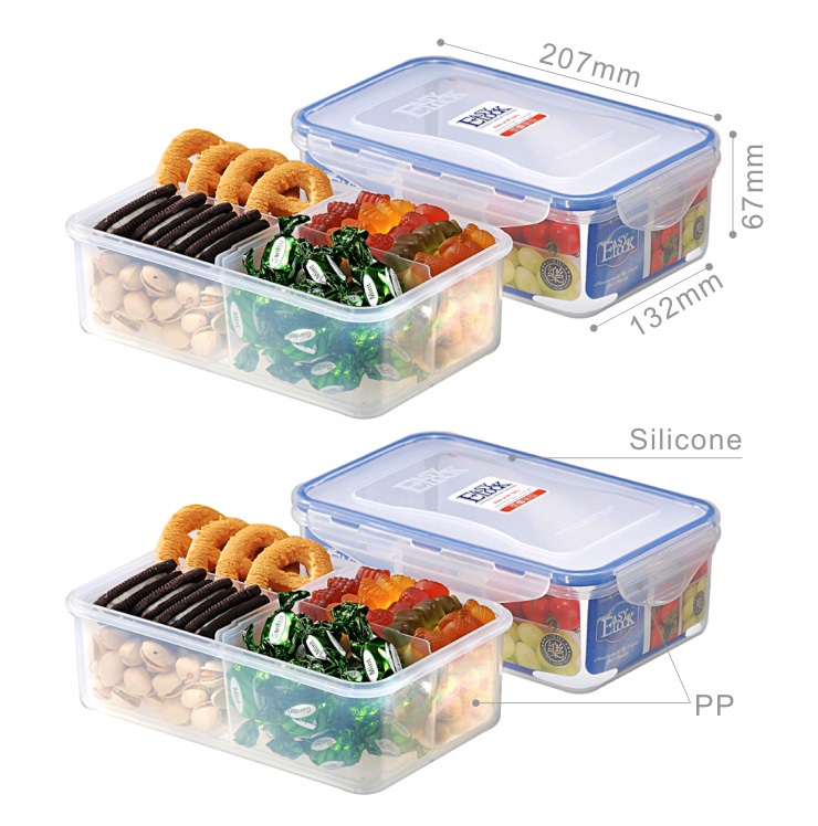 Food Container With Fixed Dividers – Ethika_Inc