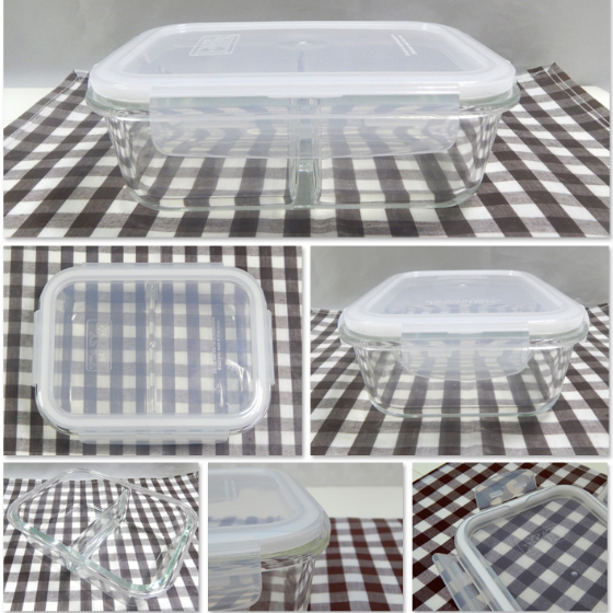 Easylock Glass Food Containers with Dividers