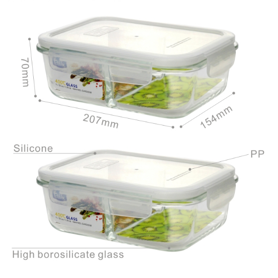 Microwaveable Food Container With Dividers 