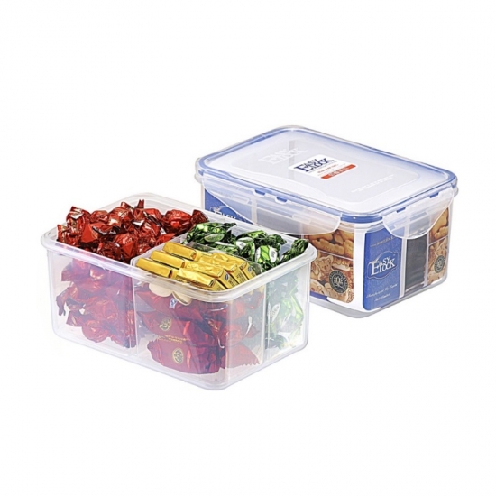 Easylock Microwavable Glass Food Containers With Dividers