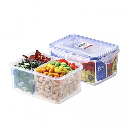 Multi-Compartments Plastic Airtight Food Containers With Lids