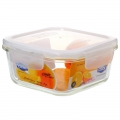 Stackable Freezer Safe Glass Food Storage Containers with Locking Lids