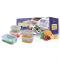 BPA Free Rebuds Plastic Reusable Freezer Food Storage Containers