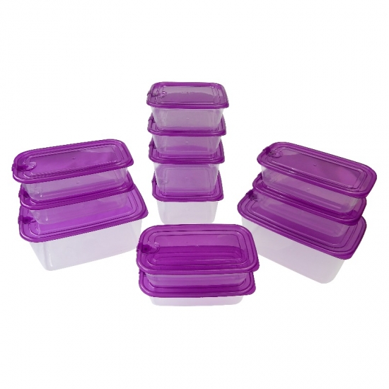 Microwavable Stackable Food Containers with Lids