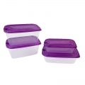 Rectangular Portable Dishwasher Safe Food Storage Containers with Lids