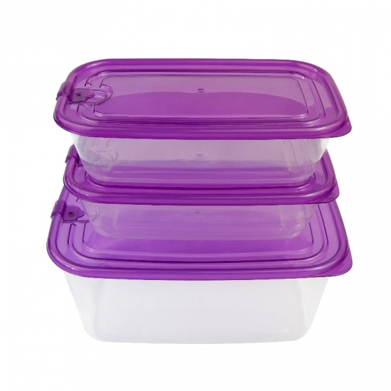 Microwavable Food Storage Containers with Plastic Lids