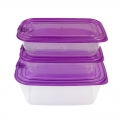 Smart Design Microwavable Food Storage Containers with Plastic Lids